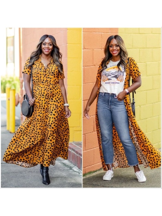 Anthro Porridge Vianne Maxi Shirtdress in Leopard Sz 2 - Picture 4 of 12